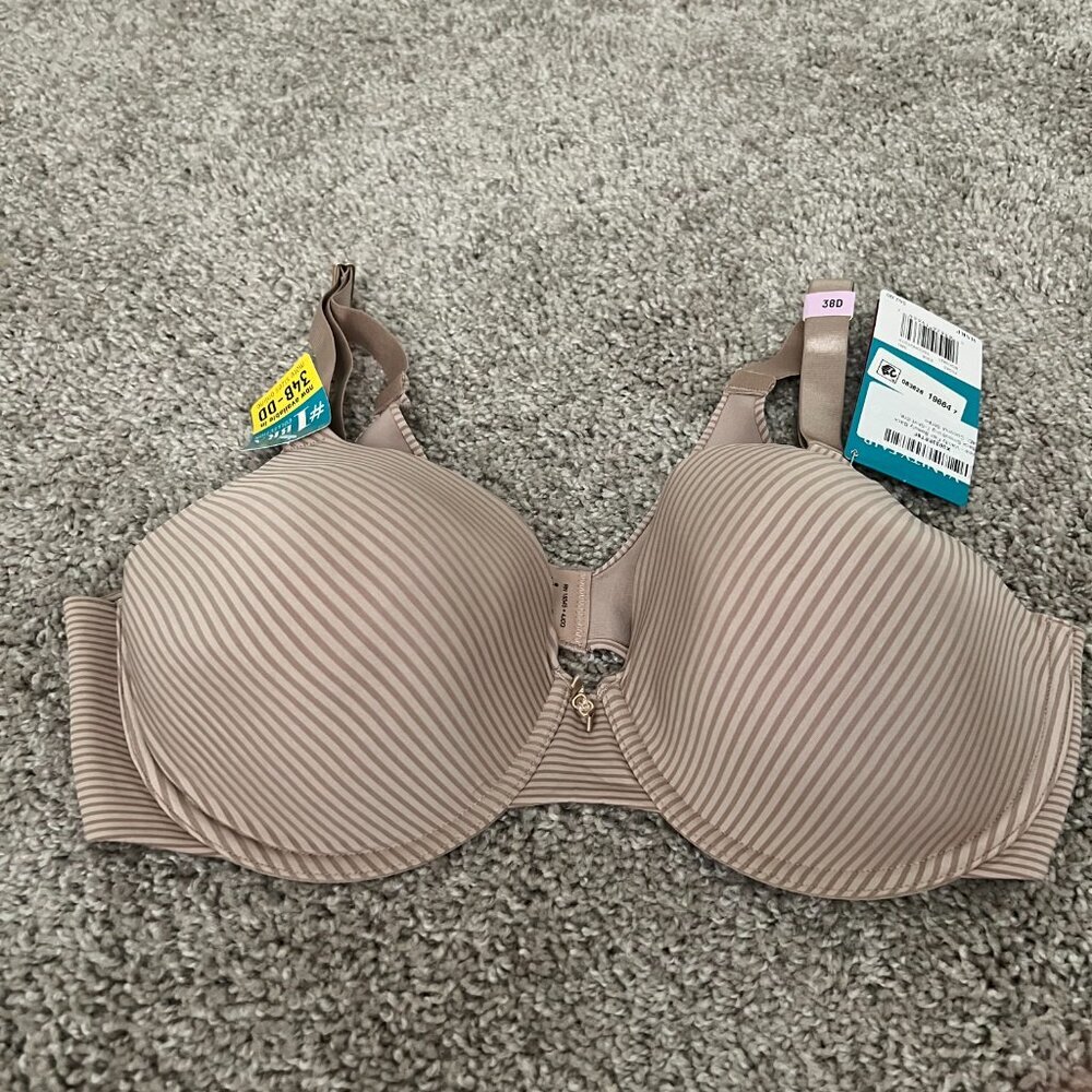 Vanity Fair Bra Coconut Stripe 38D NWT - Picture 2 of 5